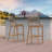 Purple Leaf Patio Upcycled Fabric Bar Stools 28" H Set Of 2 Handwoven Wicker Bar Height Stool Modern Aluminum High Bar Chairs Outdoor Wicker Barstools With Back And Cushion For Kitchen Pool Island-102461584