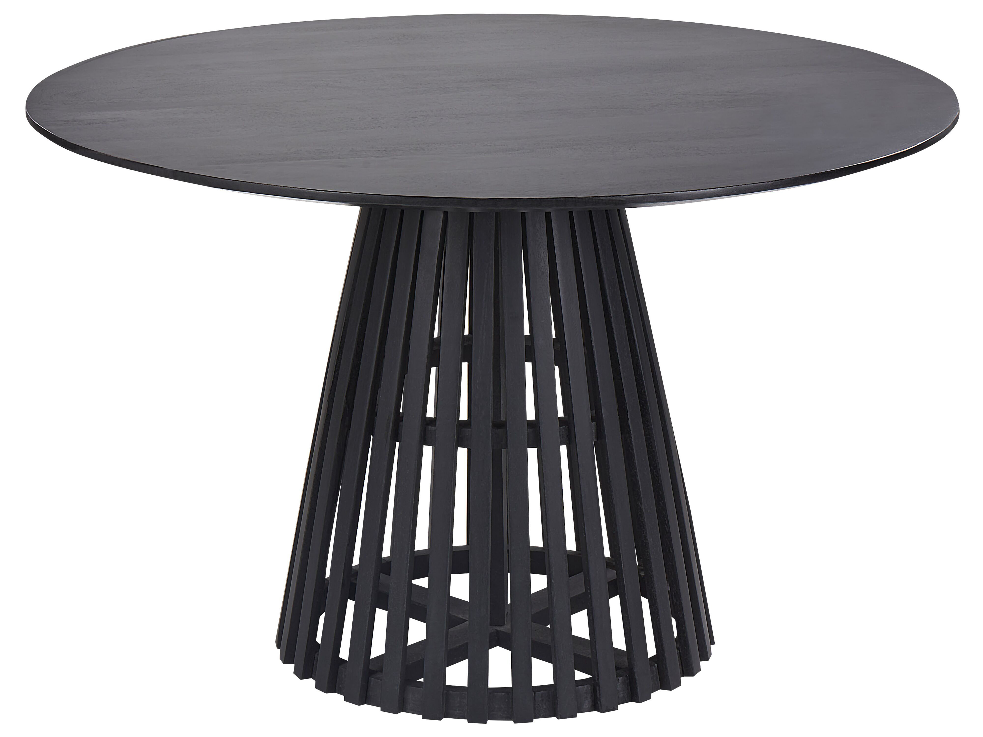 Metro Lane Round Acacia Wood Dining Table 120 cm Curtus | Wayfair.ie