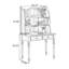 Bureau rectangulaire en bois massif brun noisette avec 2 tiroirs-543745443