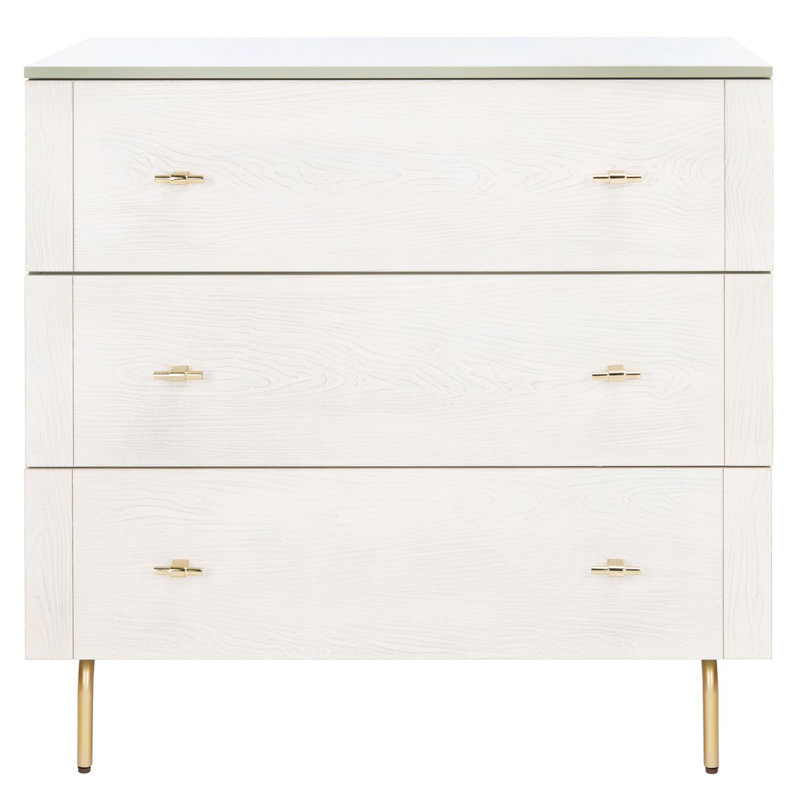 Élégante et luxueuse table de chevet 36 po avec commode de chambre à coucher à 3 tiroirs avec design moderne chic