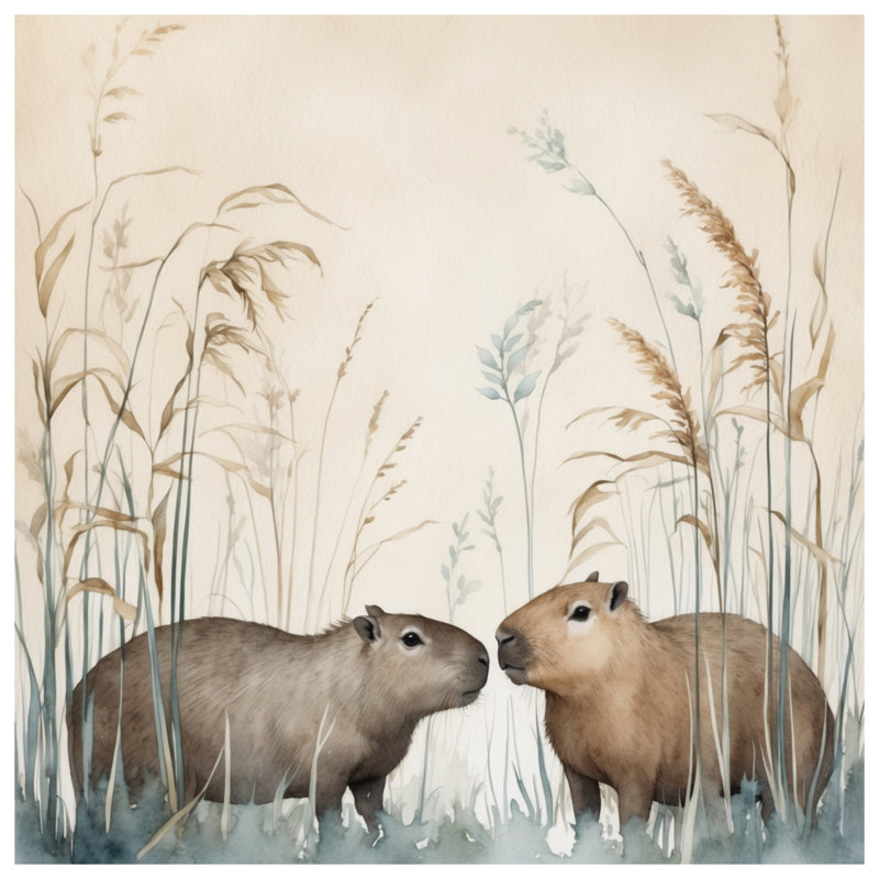 Toile tendue Capybara dans de nombreuses tailles, 20 po x 30 po