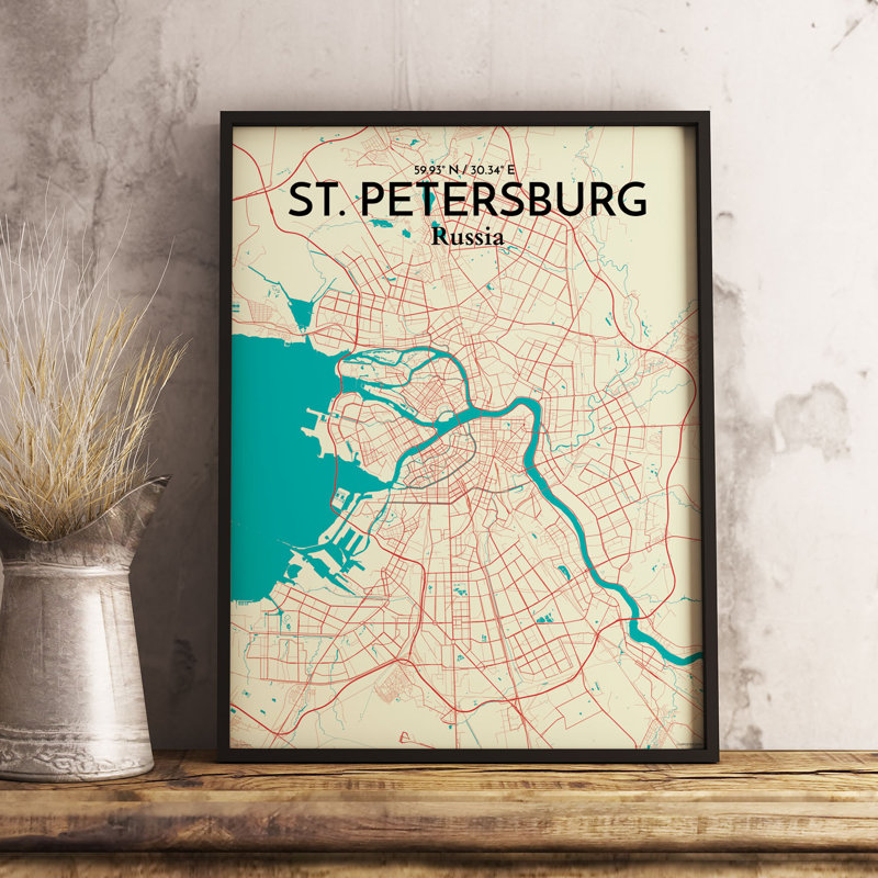 St. Petersburg - No Frame Print, 61cm H x 45.7cm W x 0.13cm D, Beige