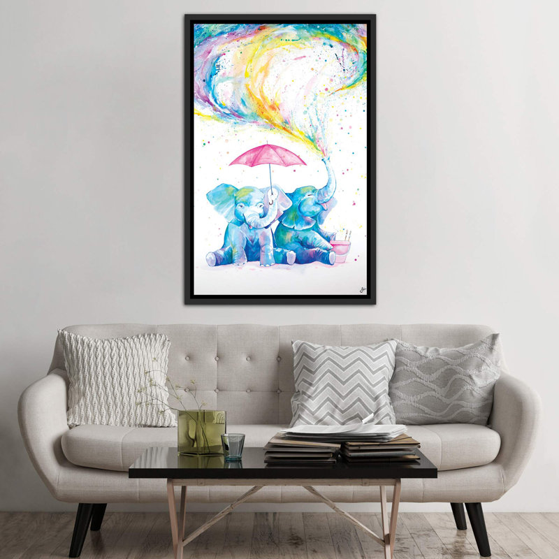 Décoration murale pour enfants Mischief, H 60 po x l 40po x P 1,5 po, Toile avec cadre noir