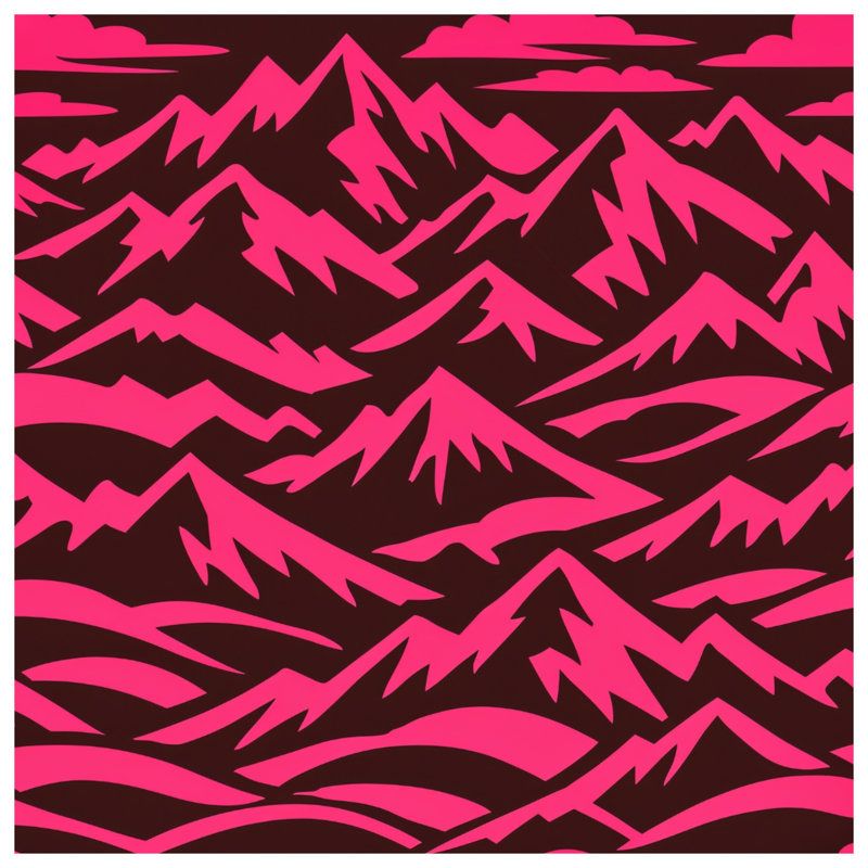 Couvertures Pink Mountain Silhouettes, L 60 po x H 80 po