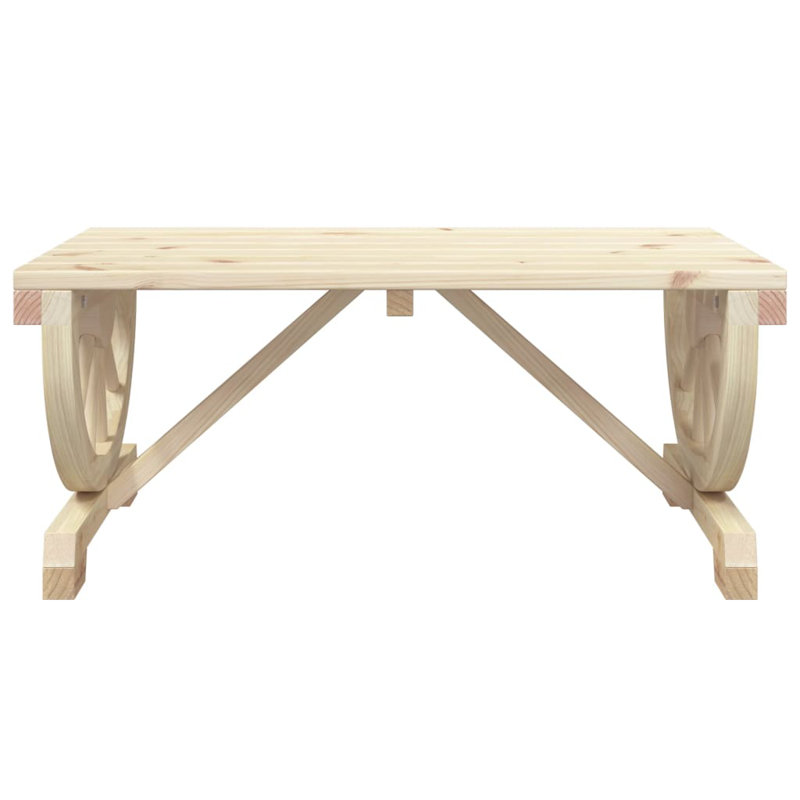 Rectangular Fir Outdoor Coffee Table, Beige, Beige