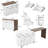 Kitchen Island Cart, Extendable Dining Table Design, Wood, Rolling Kitchen Cart With Spice Rack, Modern & Contemporary-1137896503