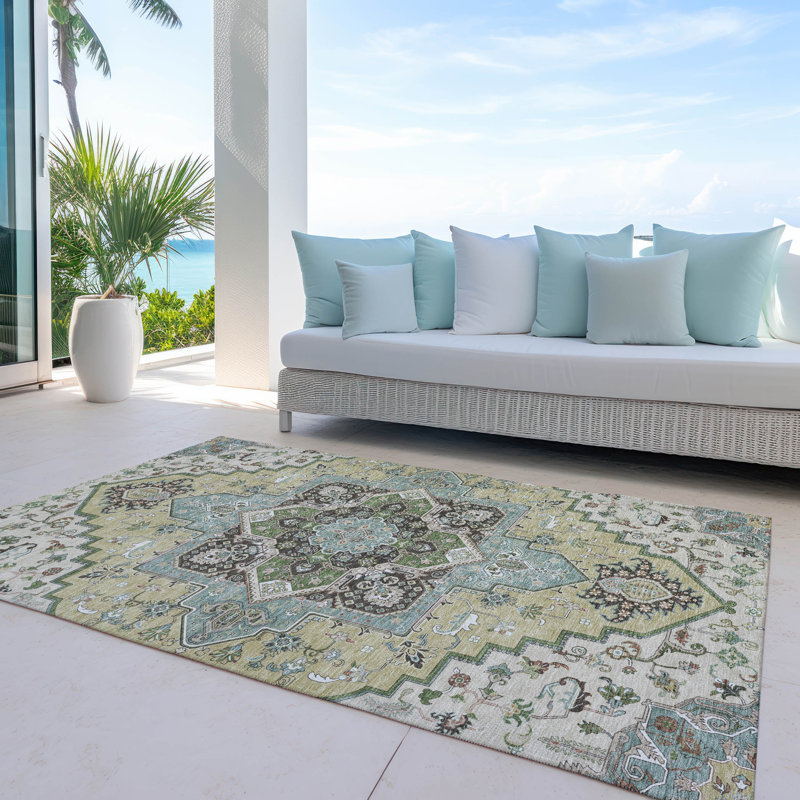 Machine Washable Indoor/Outdoor Chayden ACN1036 Rug, Rectangle 8' x 10'