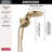 HydraChoice Hydrorain 5 Spray Dual Shower Head and Handheld Shower with H2Okinetic 2.5 GPM-1616985616