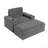 Oversized Chaise Lounge Indoor,Faux Rabbit Fur Sofa Bed with Storage Ottoman and Armrests-2046096558