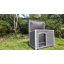 Heated Dog House With Insulated Liner For Winter, Waterproof Dog Kennel For Small Medium Large Dog With All-around Iron Frame