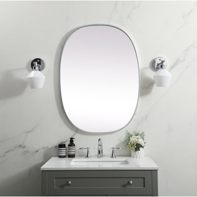 Sabine Metal Curved Oval Wall Mirror