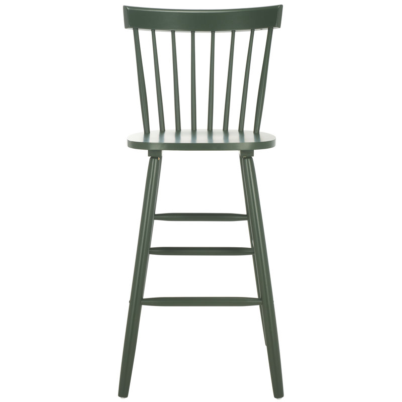 Stacee Solid Wood Counter Stool, Garden Green, Bar Stool (29" Seat Height)