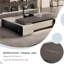 Bureau de direction 78,74 "noir luxueux et haut de gamme-1014690834