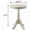 Table d'appoint blanche avec piédestal tourné