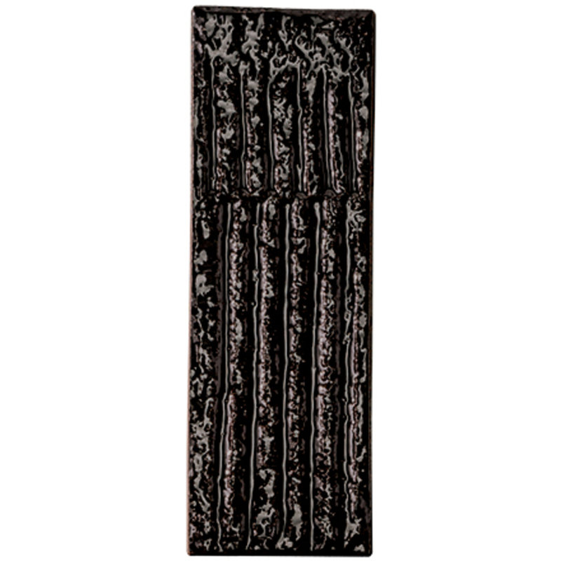 Chamotte Quadra 3"x9", Nera