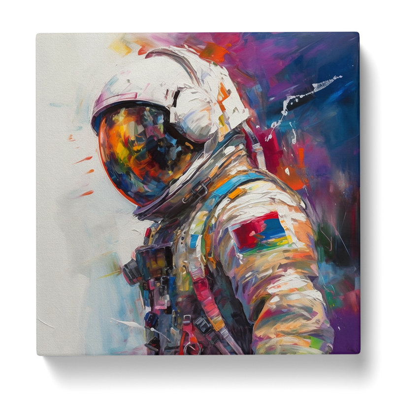 Astronaut Gestural - No Frame Print, 50cm H x 50cm W x 3cm D