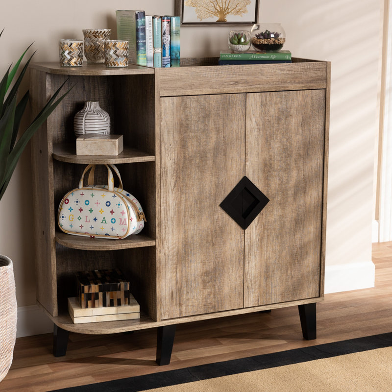 Holmquist 16 Pair Shoe Storage Cabinet