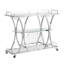 Chariot-bar contemporain en chrome avec support à vin