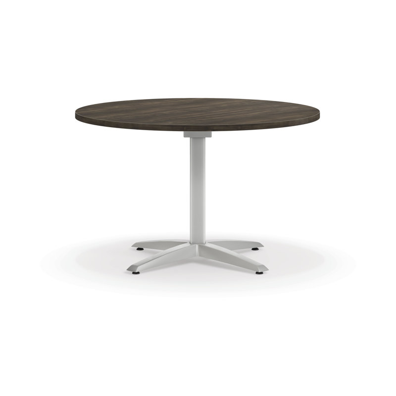 Table de réunion Preside, Noyer Florence, Platine métallique