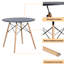 Ensemble de table de salle à manger 5 pièces, table de salle à manger ronde avec 4 chaises en similicuir-1478919831-1478919825