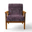 Fauteuil d'appoint rembourré rose et noir léopard-1036877846