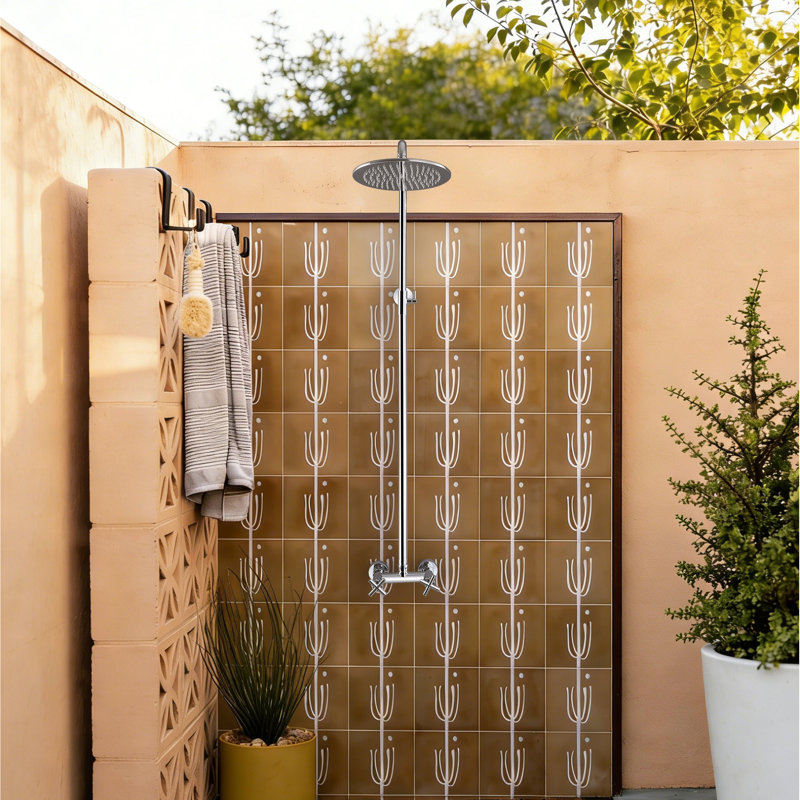 Ensemble de douche à pluie 48 po H 48 po, Chrome chrome