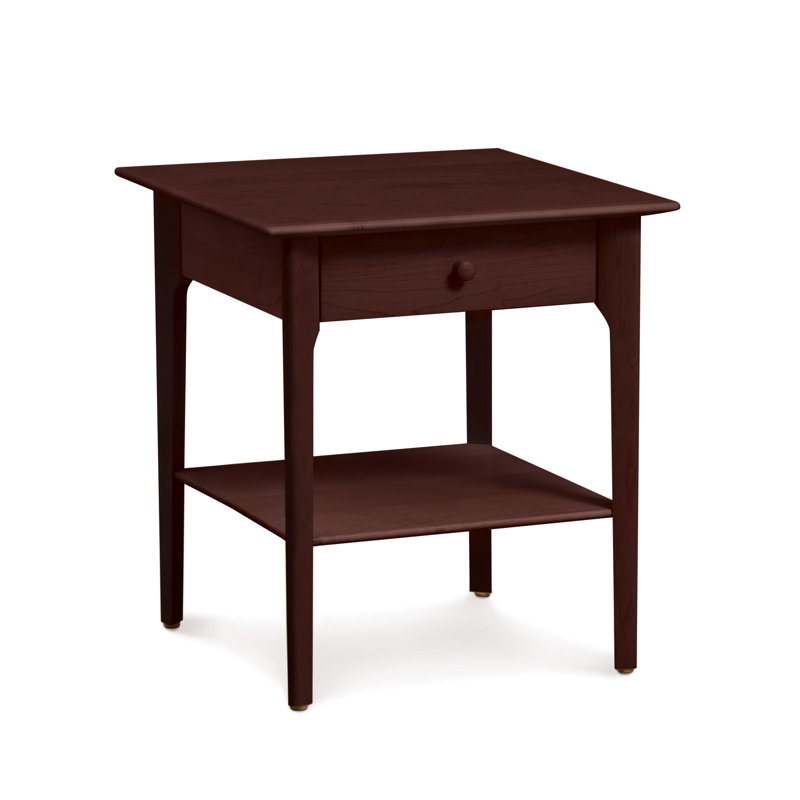 Sarah 1 - Drawer Solid Wood Nightstand, Parchment Maple, 24"