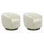 Fauteuil demi-tonneau pivotant rembourré Marcy-101378032