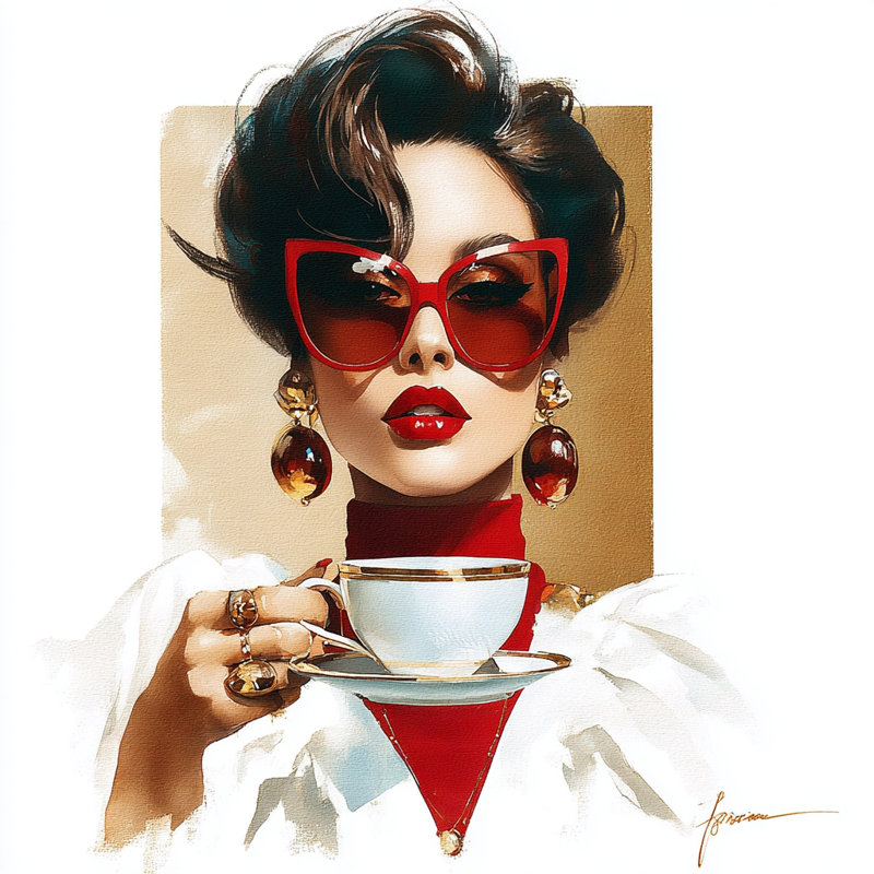 «Pearl Latte», art mural sur toile tendue
