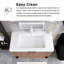 36 po W Meuble-lavabo autoportant en noyer avec lavabo blanc