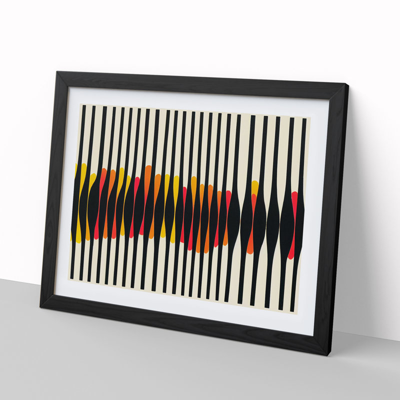 Smashing Modern Abstract Art - Single Picture Frame Print, 46cm H x 64cm W x 2cm D, Black