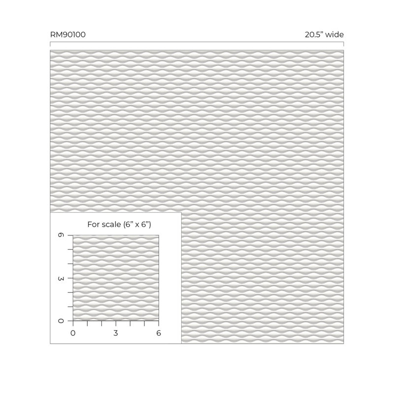 Rouleau de papier peint lisse 2,7 pi x 20,5 po, Gris doux