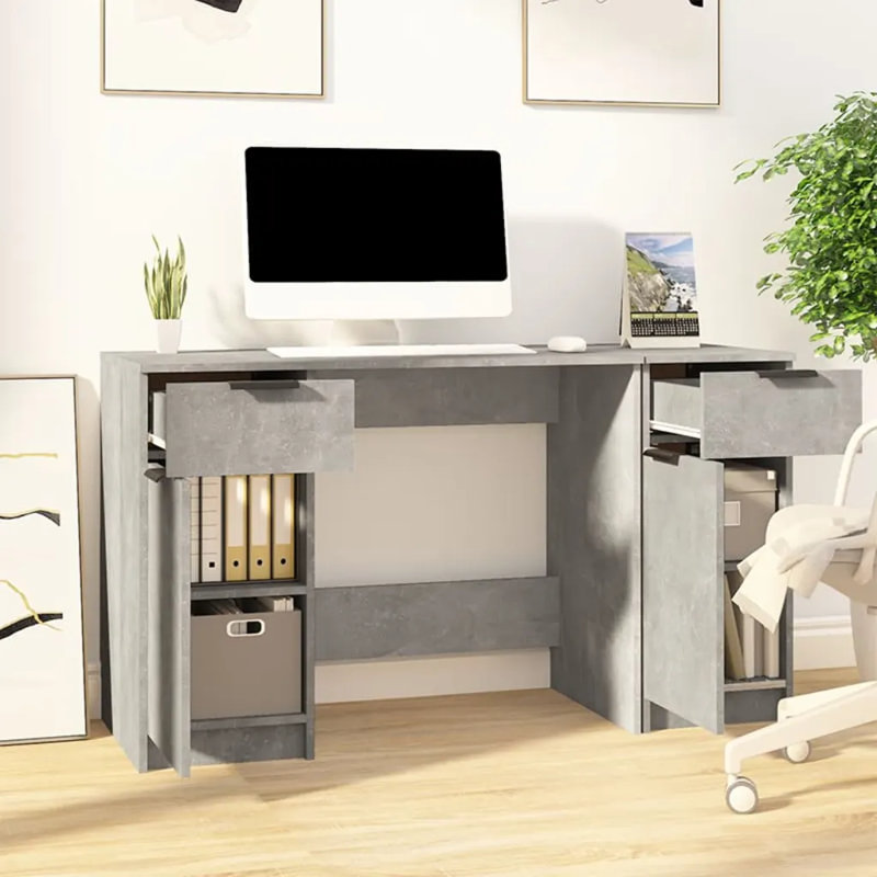 Kovinka Writing Desk, Concrete Grey
