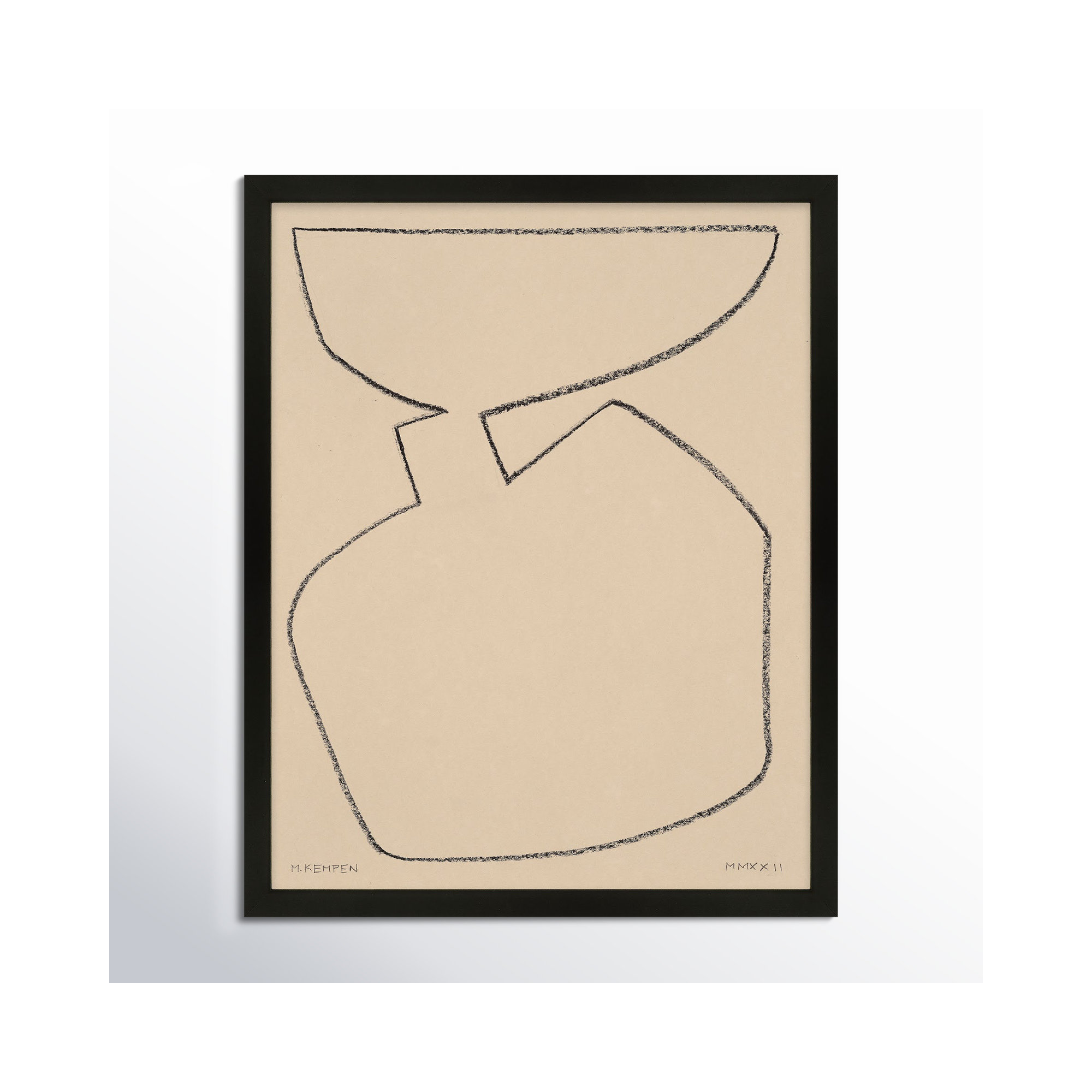 Outlines 6 by Michael Kempen, 24" W x 30" H, Black Framed