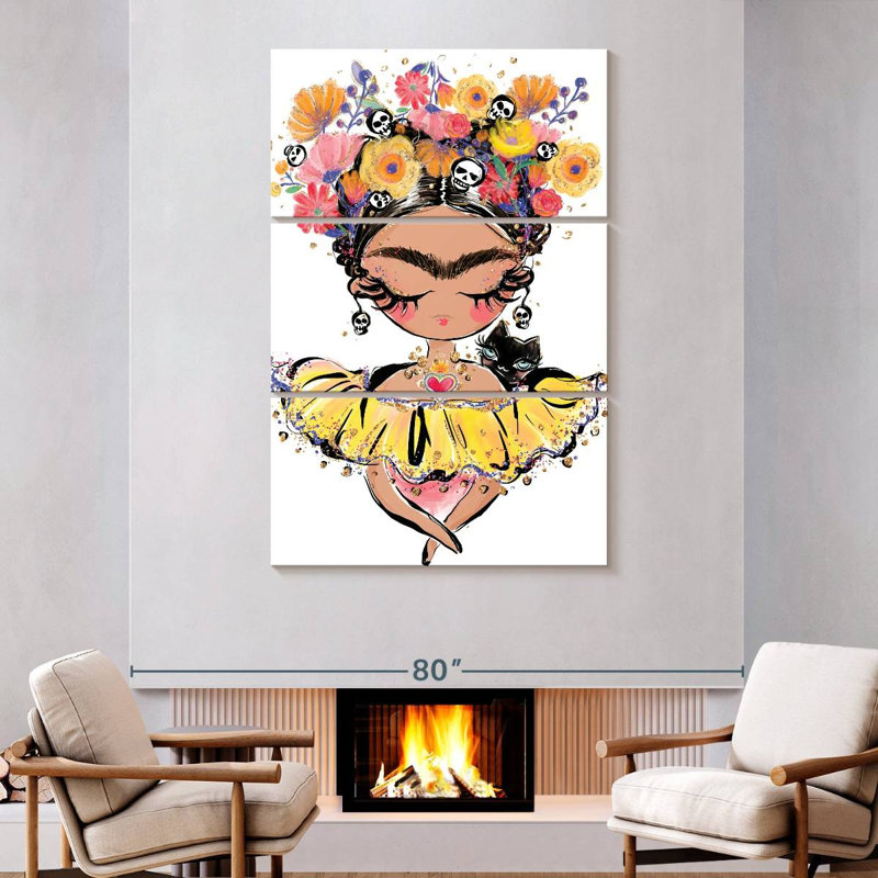 Caricature de Keiraleigh, Frida Kahlo, H 74 po x l 48 po