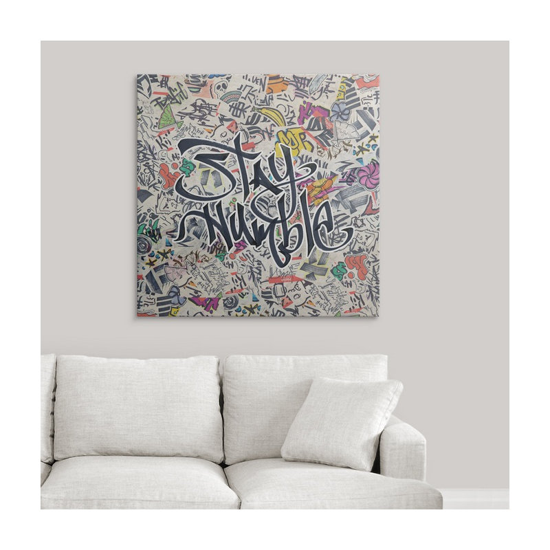 « stay modeste-inspiration urban inspiration », H 35 po x l 35 po x P 1,5 po, Toile