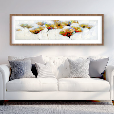 Fleurs colorées - décor de salon contemporain