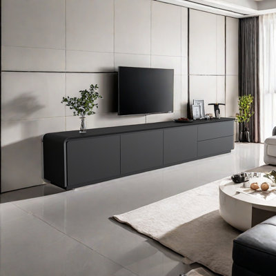 Open TV stand with large storage