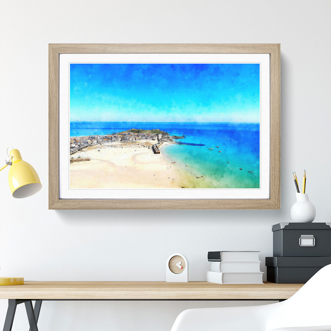 St Ives in Cornwall - Framed Print