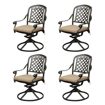 Ensemble de 4 chaises de patio Rosezella