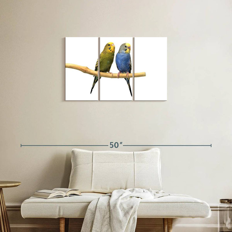 Parakeets, 20" H x 33" W