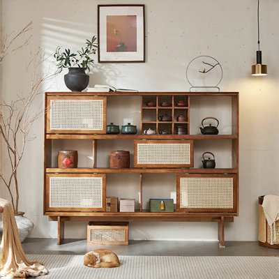 Vitrine simple en rotin simple