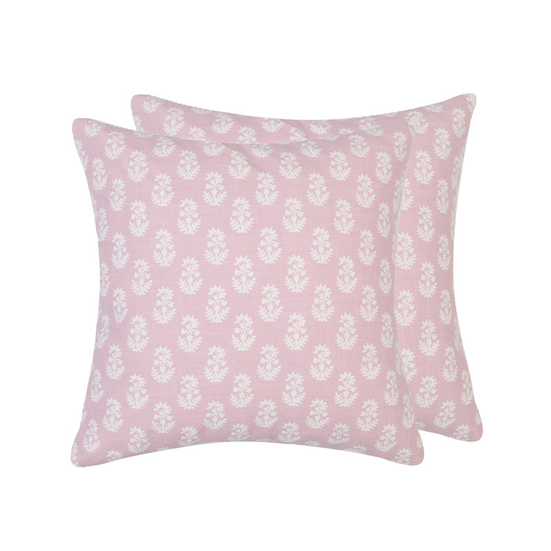 Housse de coussin en coton Paisley, Rose