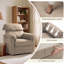 Fauteuil d'appoint pivotant à 360 ° avec dossier haut, coussin épais et poche latérale-814822073-1064093974