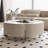 Cream wind petal set end table