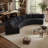 Corduroy Curved Sectional Sofa With Four Pillows,2 Modules-1680643387