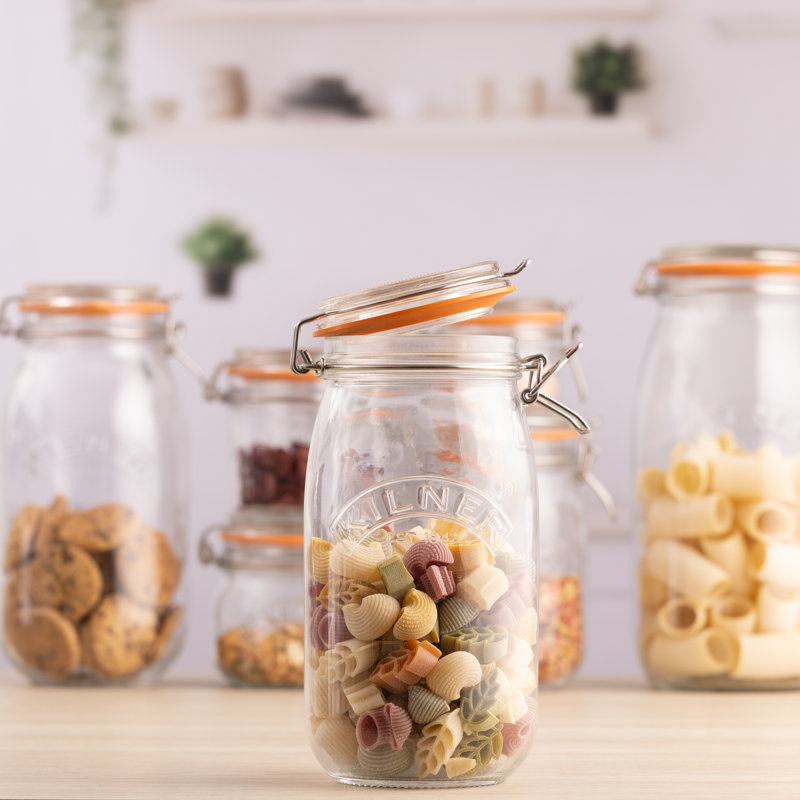 Kilner Clip Top Round Jars 1.5L (Set of 2)