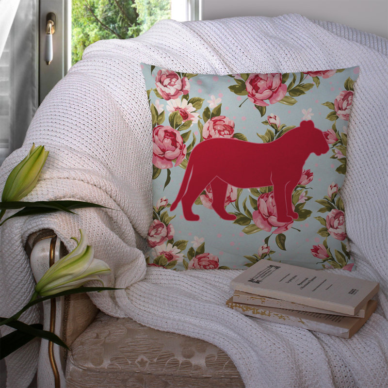 Coussin décoratif intérieur/extérieur bleu shabby élégance Tiger, H 18 po x l 18 po x P 5,5 po