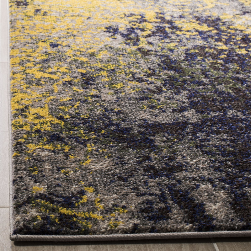 Mckee Performance Abstract Rug, Square 6'7"