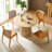 Round Dining Table Modern  Kitchen Table 47.24" Circular Tabletop For Leisure Coffee Table